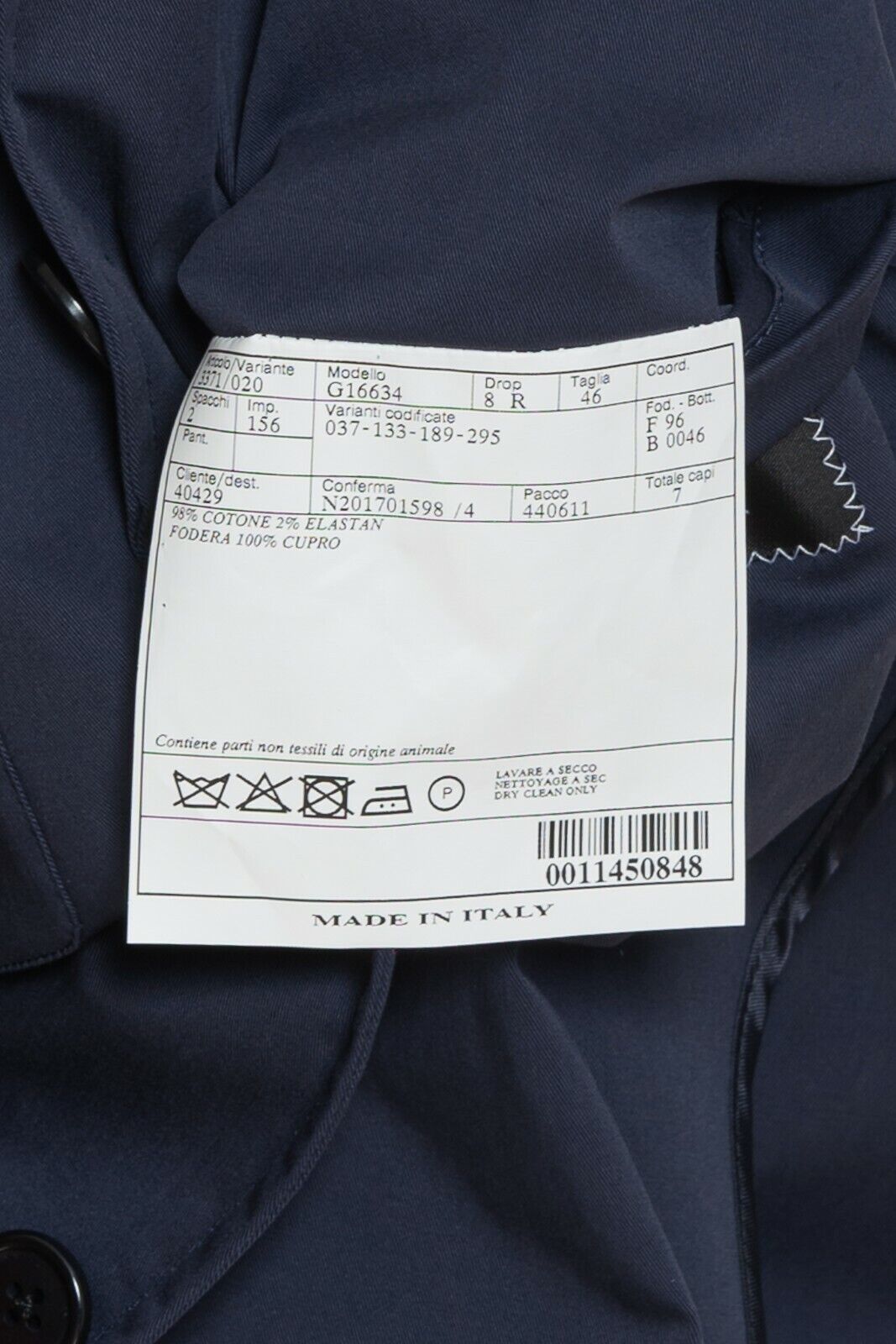 1100$ BELVEST Sartorial Jacket Military Style Cotton Blue JACKETINTHEBOX Edition