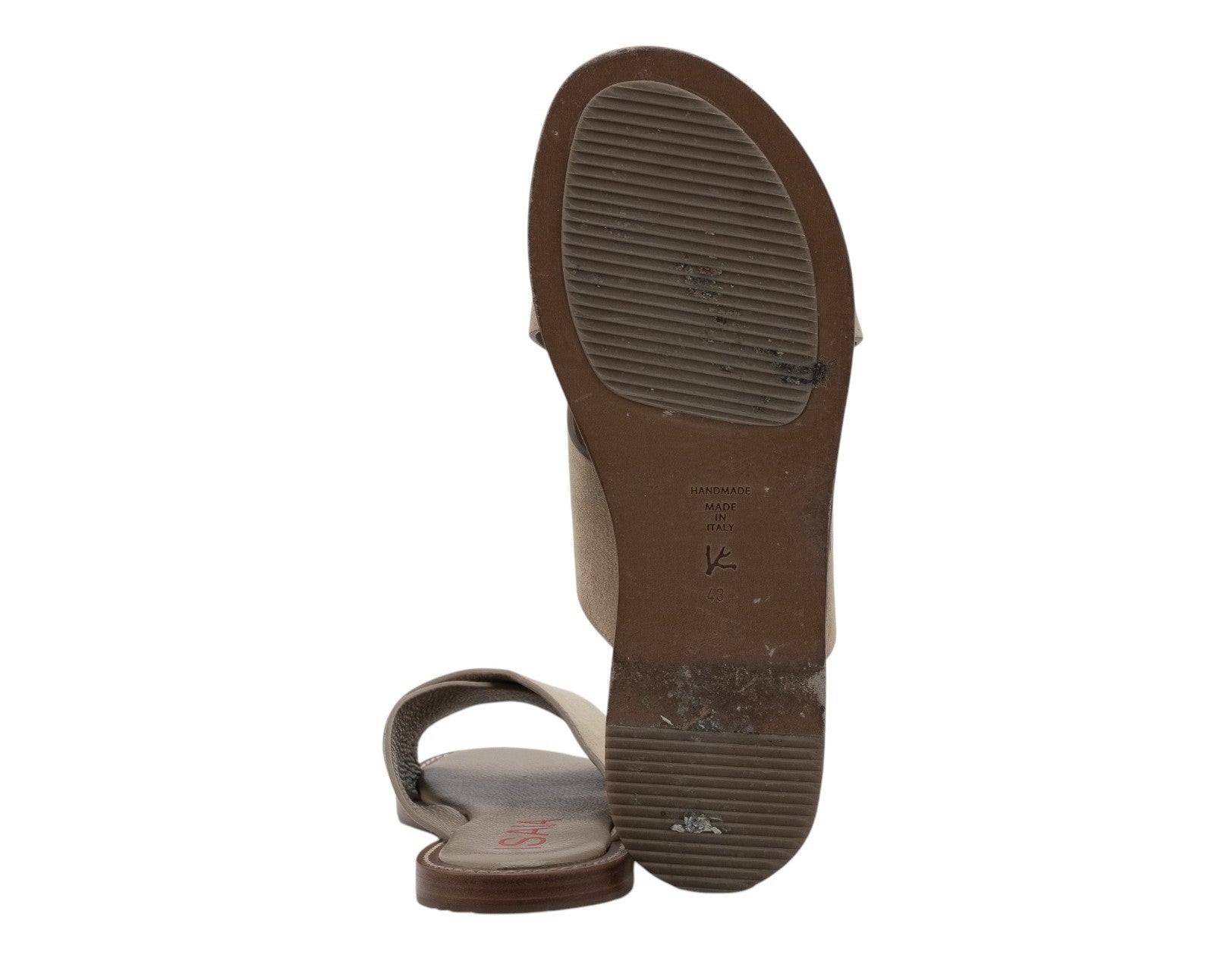 700$ ISAIA NAPOLI Sandal Shoes Suede Leather Beige 9 UK - 10 US - 43 IT