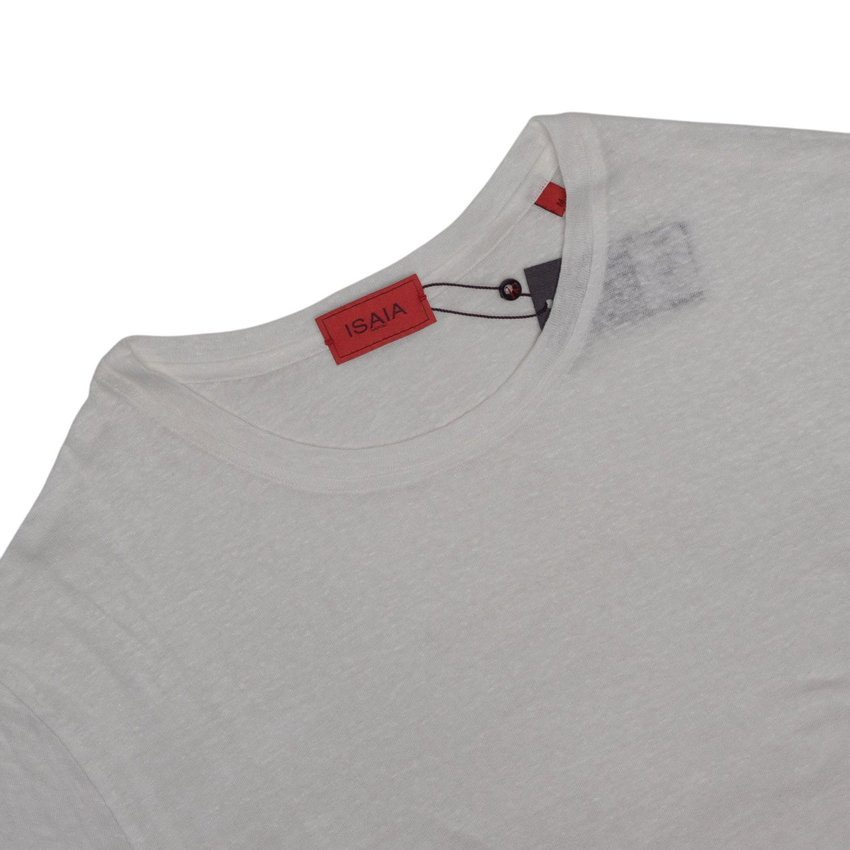 750$ ISAIA NAPOLI White Handmade T-Shirt Short Sleeve 100% Linen - Made in Italy
