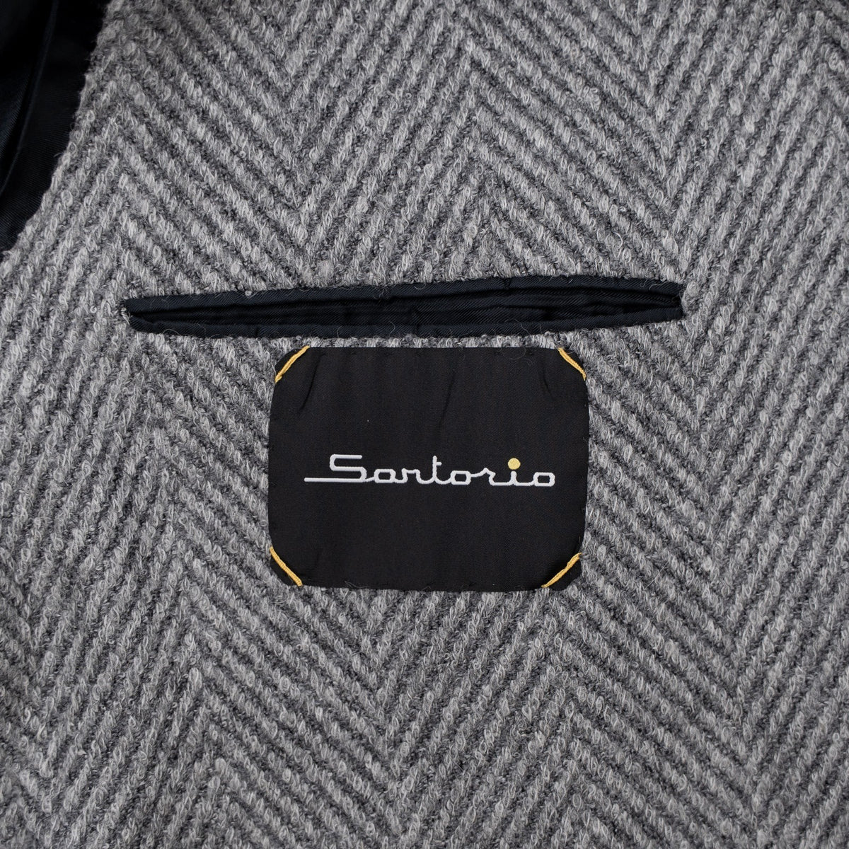 $3450 SARTORIO by KITON Gray Overcoat Alpaca / Wool Herringbone 42 US / 52 EU