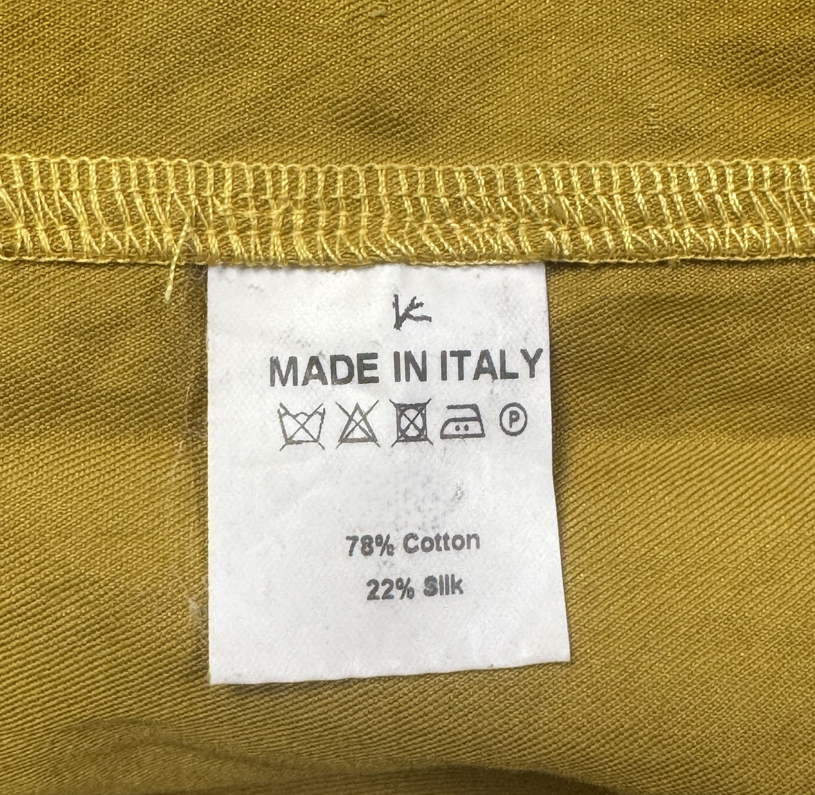 $1250 ISAIA NAPOLI Mustard Hand-Sewn Overshirt Jacket Cotton - Silk