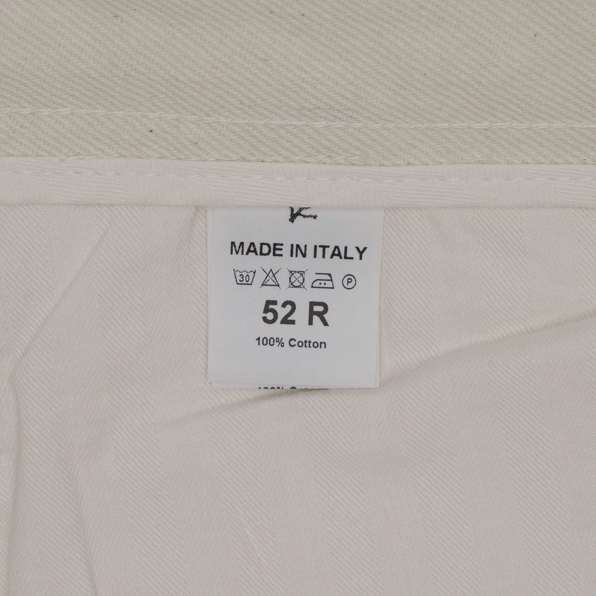 690$ ISAIA NAPOLI Ivory Denim Jeans 5 Pockets Cotton Slim 36 US / 52 EU