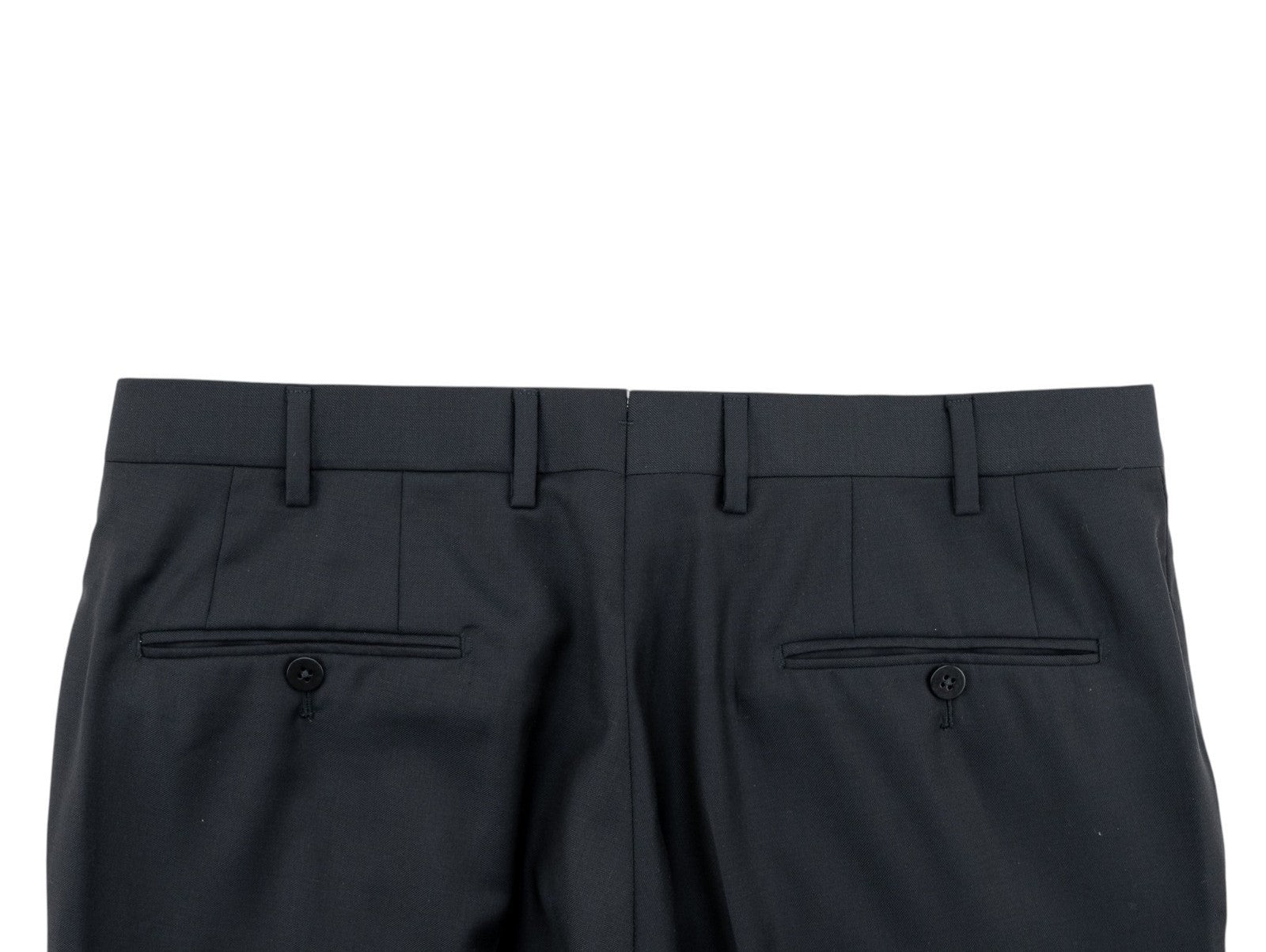 1550$ ISAIA Hand-Sewn Tapered Dress Pant Fine Wool Blue Navy 36 US / 52 EU 7R
