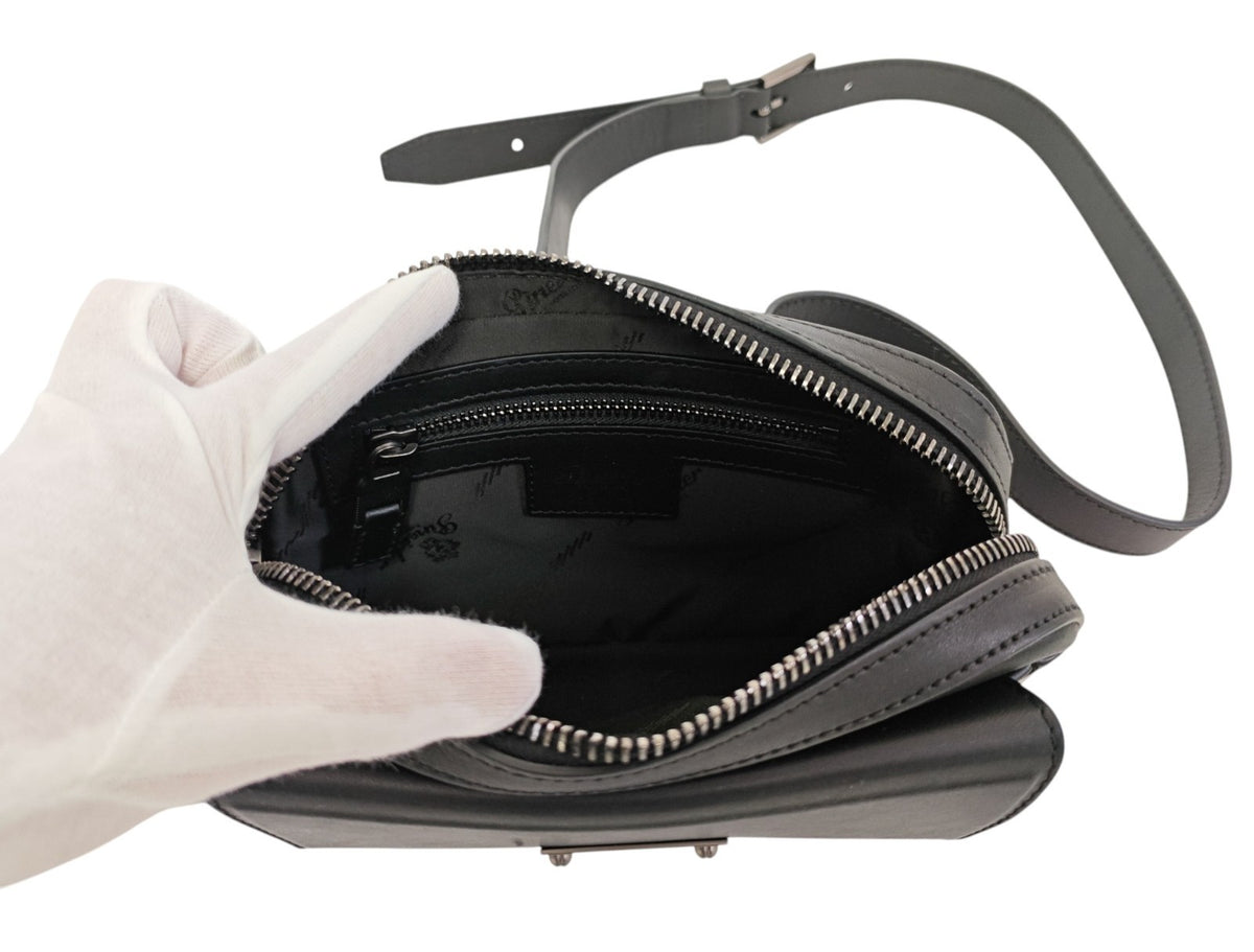 1070$ PINEIDER FIRENZE 1774 "Metro Smooth" Bumbag Belt Bag Calf Black