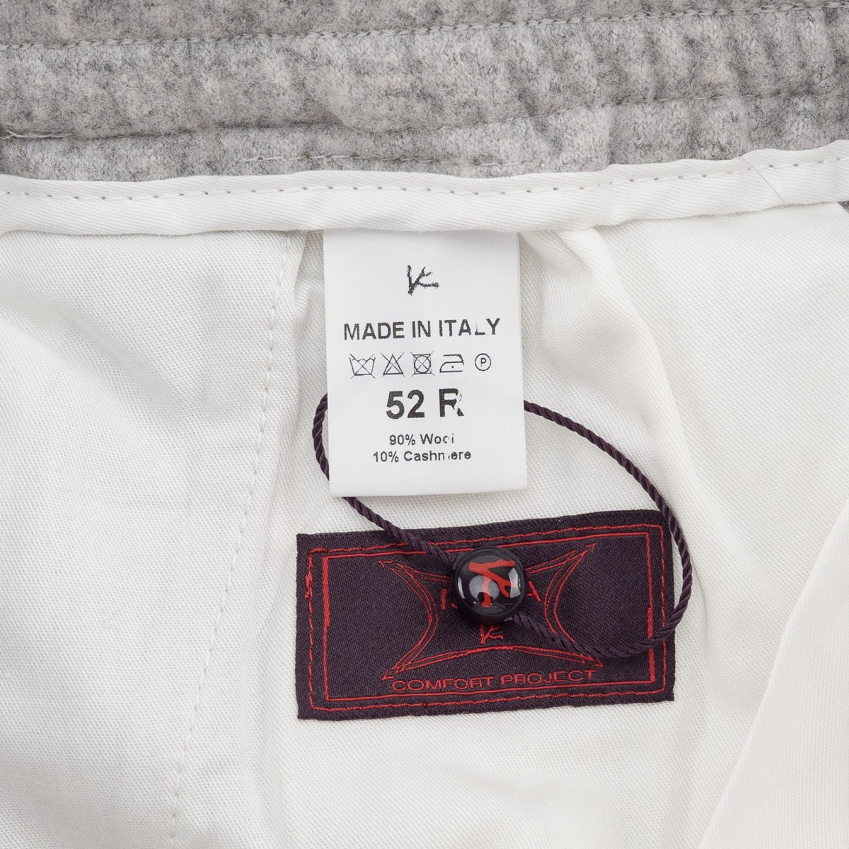 1450$ ISAIA Gray Drawstring Track Pant Wool /Cashmere Tapered Fit 36 US / 52 EU
