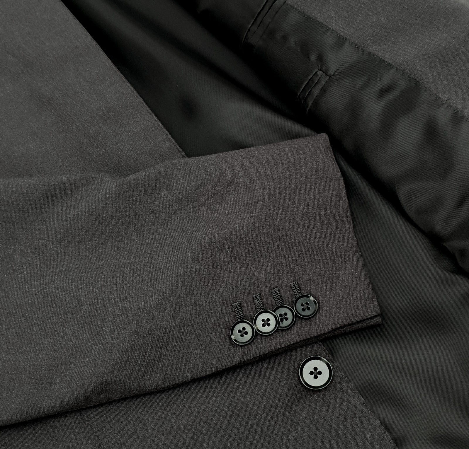 $6100 ISAIA NAPOLI Dark Gray Sport Coat Fine Wool Super  38 US / 48 EU 7R