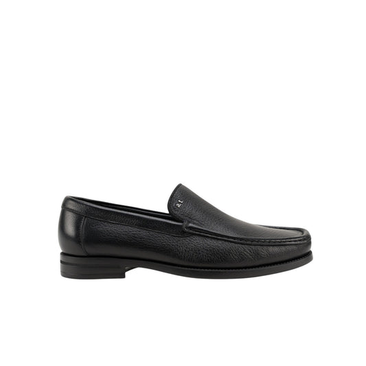 1300$ TESTONI Mocs Loafer Shoes Deer + Dark Metal Black 8 UK / 9 US / 42 IT