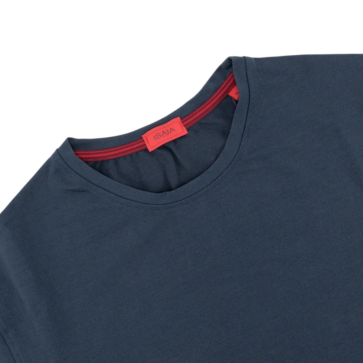 450$ ISAIA NAPOLI Blue Navy T-Shirt Jersey Cotton Stretch - Size XL