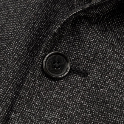 $2400 RAFFAELE CARUSO Dark Gray 3/2 Roll Suit Wool Textured 46 US / 56 EU