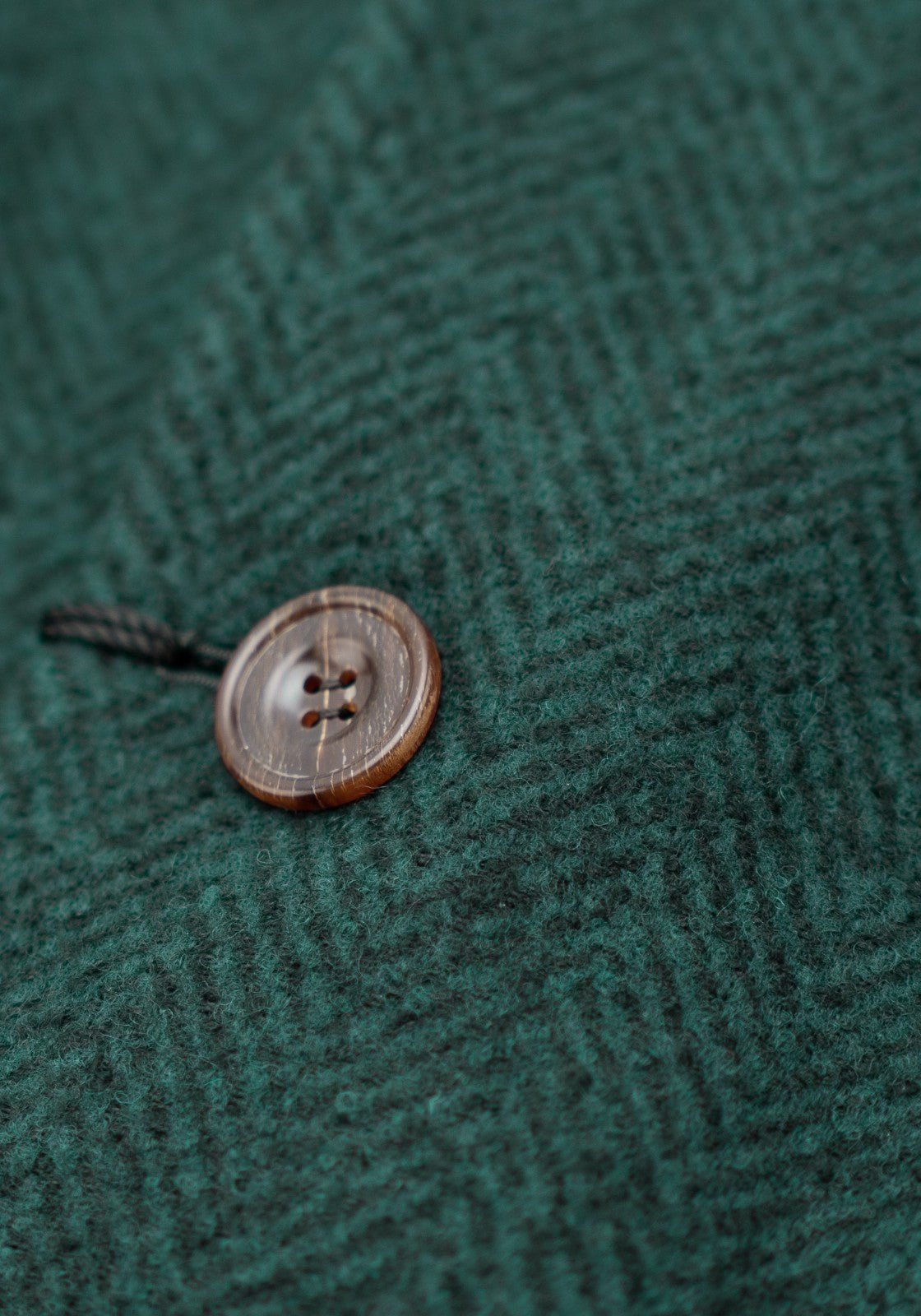 $2750 SARTORIO by KITON Green Overcoat Flannel Wool Herringbone 40 US / 50 EU