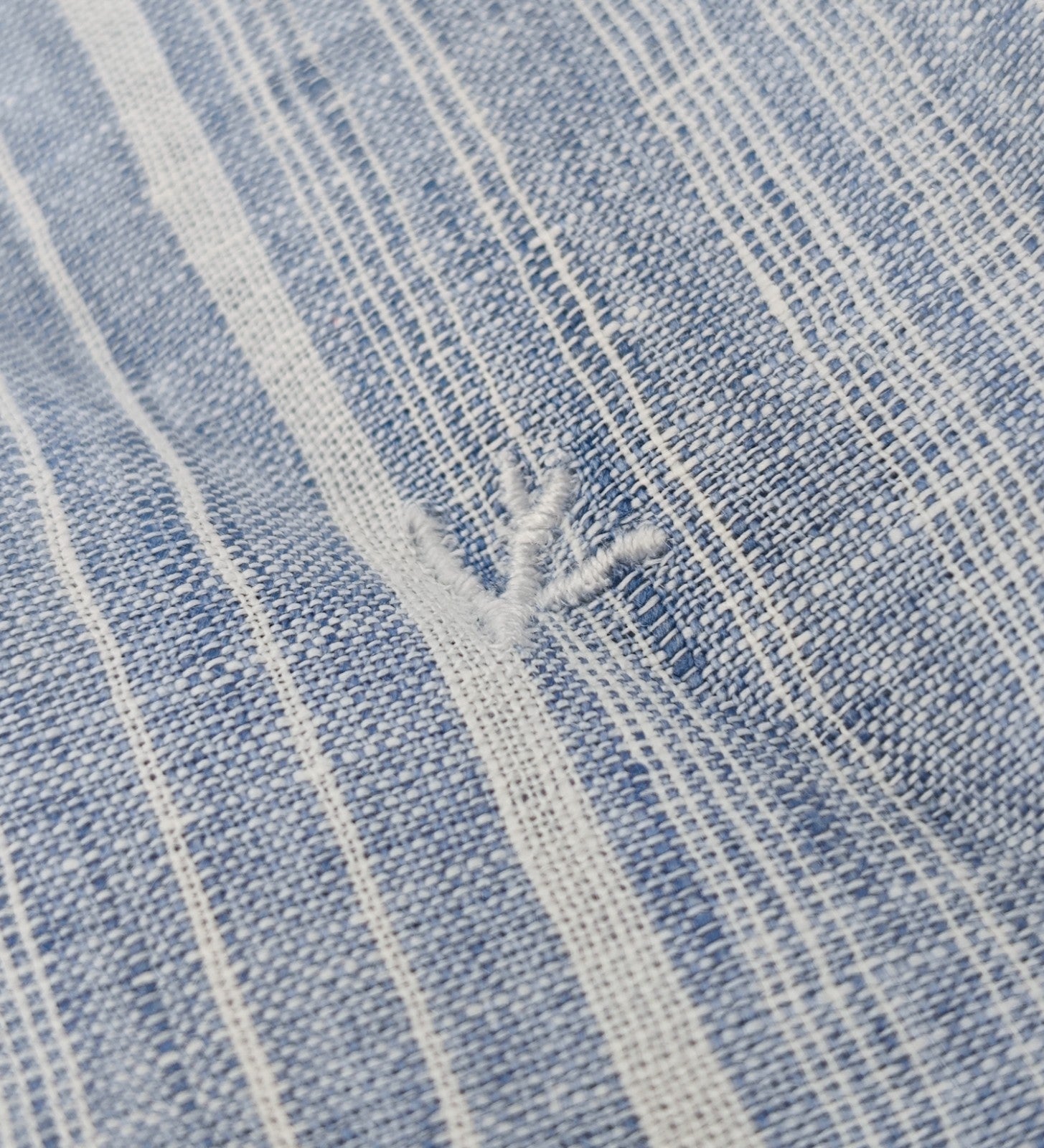 790$ ISAIA NAPOLI Blue Casual Shirt Camp Collar Short Sleeve 100% Linen 16 - 41
