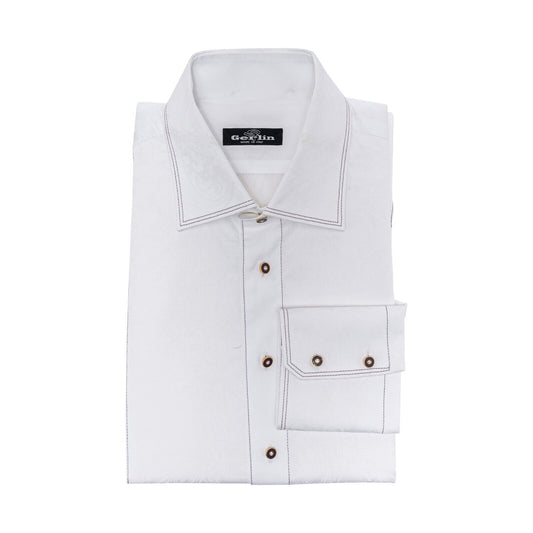 890$ LUXURY GERLIN Shirt White ALUMO Paisley Cotton 16 - 41  7H BIJAN