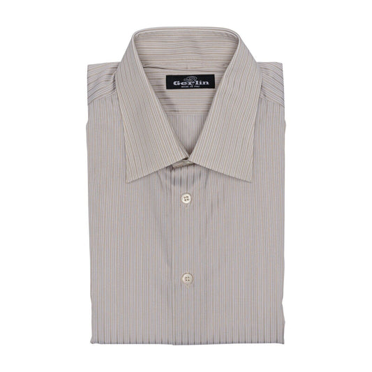 690$ LUXURY GERLIN Shirt Beige ALUMO Jacquard Cotton  3AD ZILLI