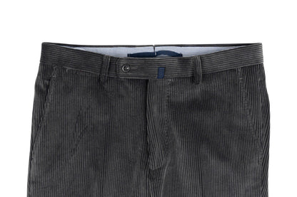 625$ RUBINACCI NAPOLI "Luca" Gray Cotton Corduroy Trouser Pant 30 US / 46 EU