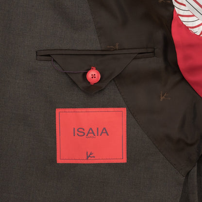 $6600 ISAIA "Capri" Dark Brown Suit Fine Wool Aquaspider 44 US / 54 EU 8R