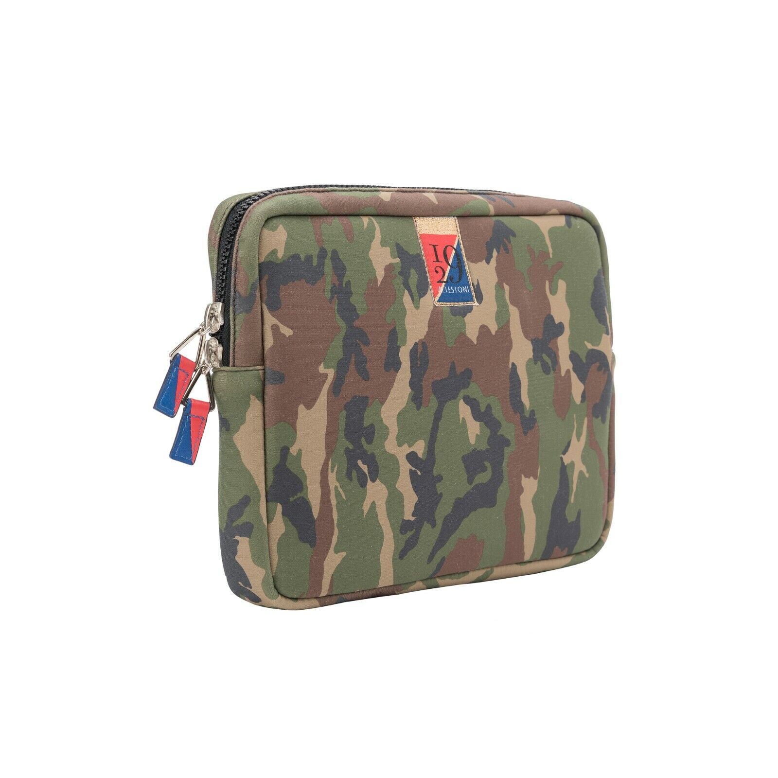 $159 Testoni Bologna Camouflage Fabric Large Pochette 