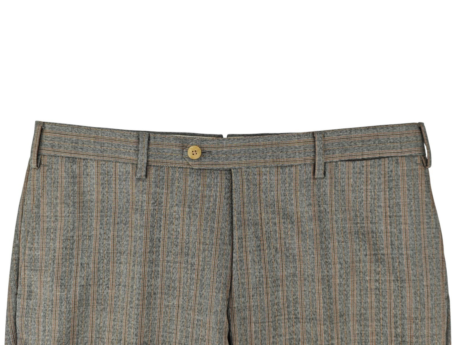 1900$ RAFFAELE CARUSO Grey Stripe Suit Superfine English Cloth 40 US / 50 IT