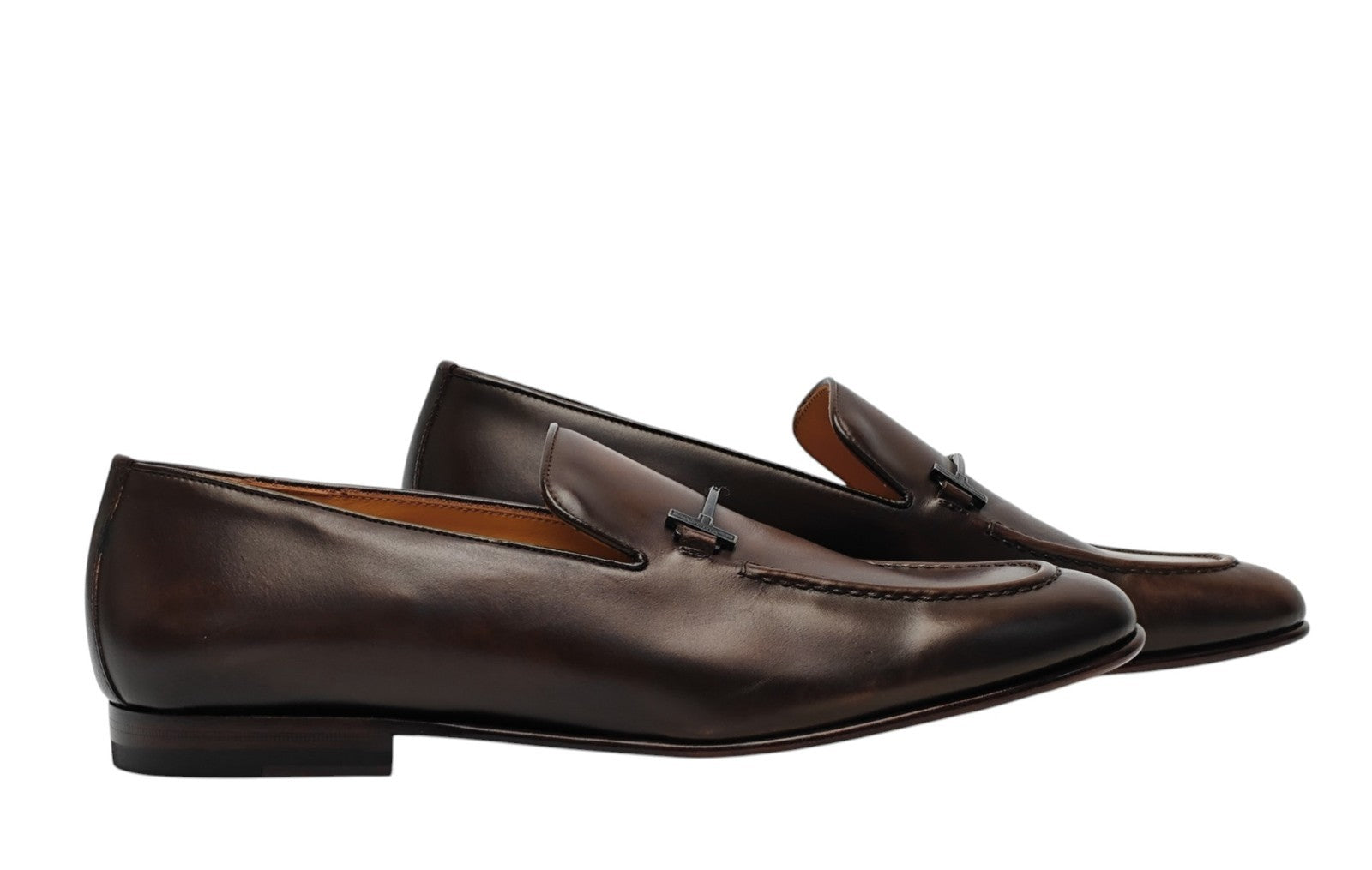 1250$ TESTONI Loafer BOLOGNESE CONSTRUCTION Calf Brown 8 UK / 9 US / 42 IT