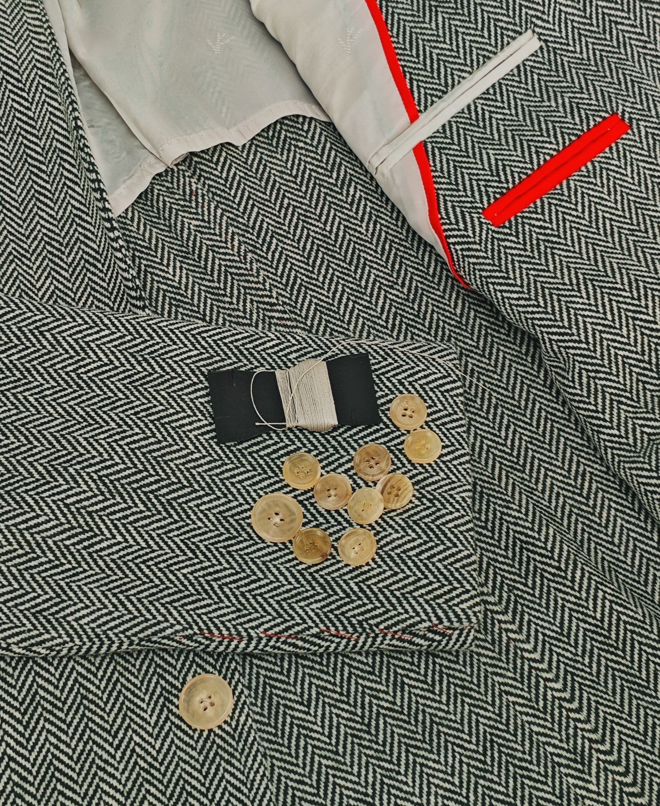 $4650 ISAIA NAPOLI "Capri" Green Herringbone Sport Coat Wool 38 US / 48 EU 8R
