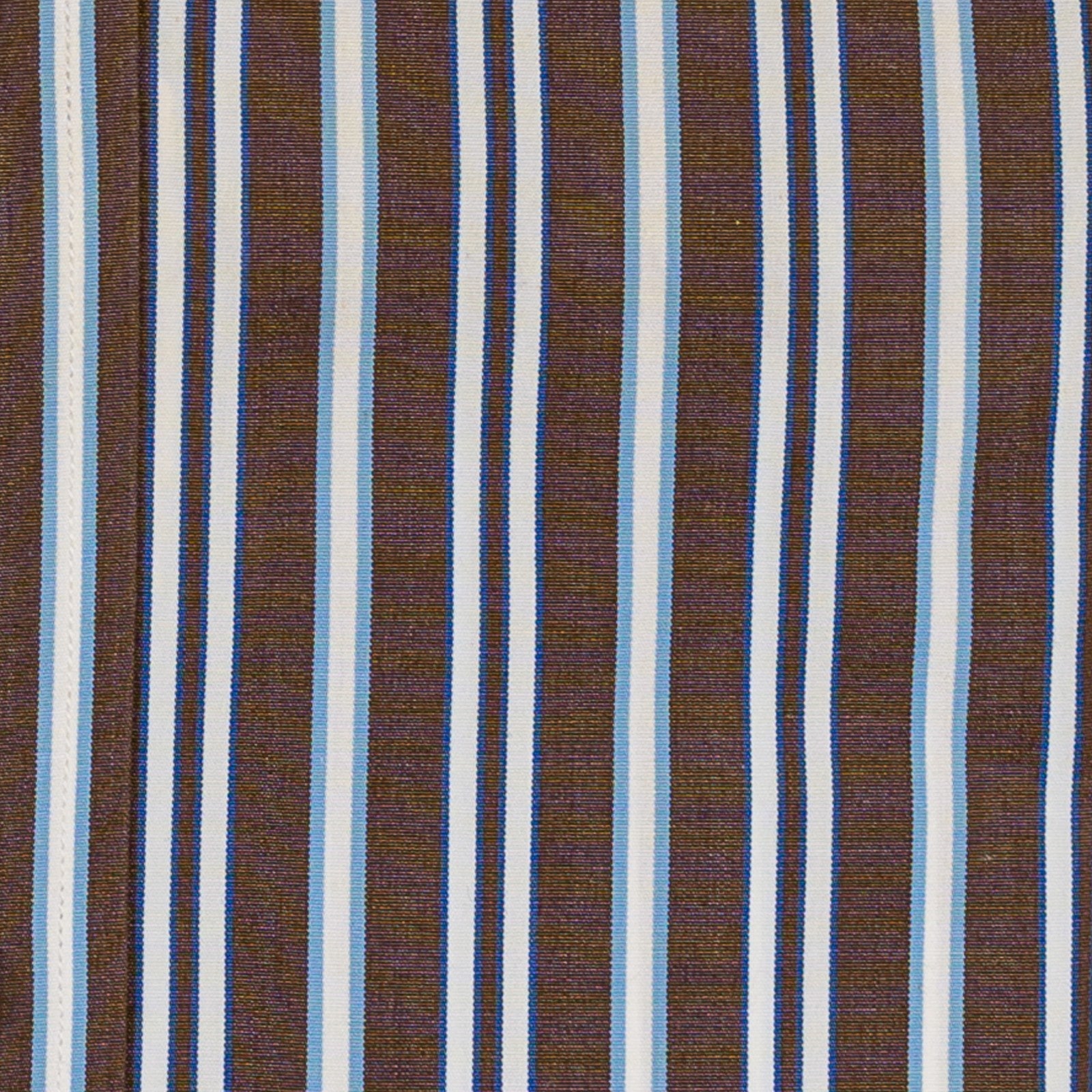 520$ RUBINACCI NAPOLI Brown Hand-Sewn Striped Shirt Cotton Classic Fit   2W