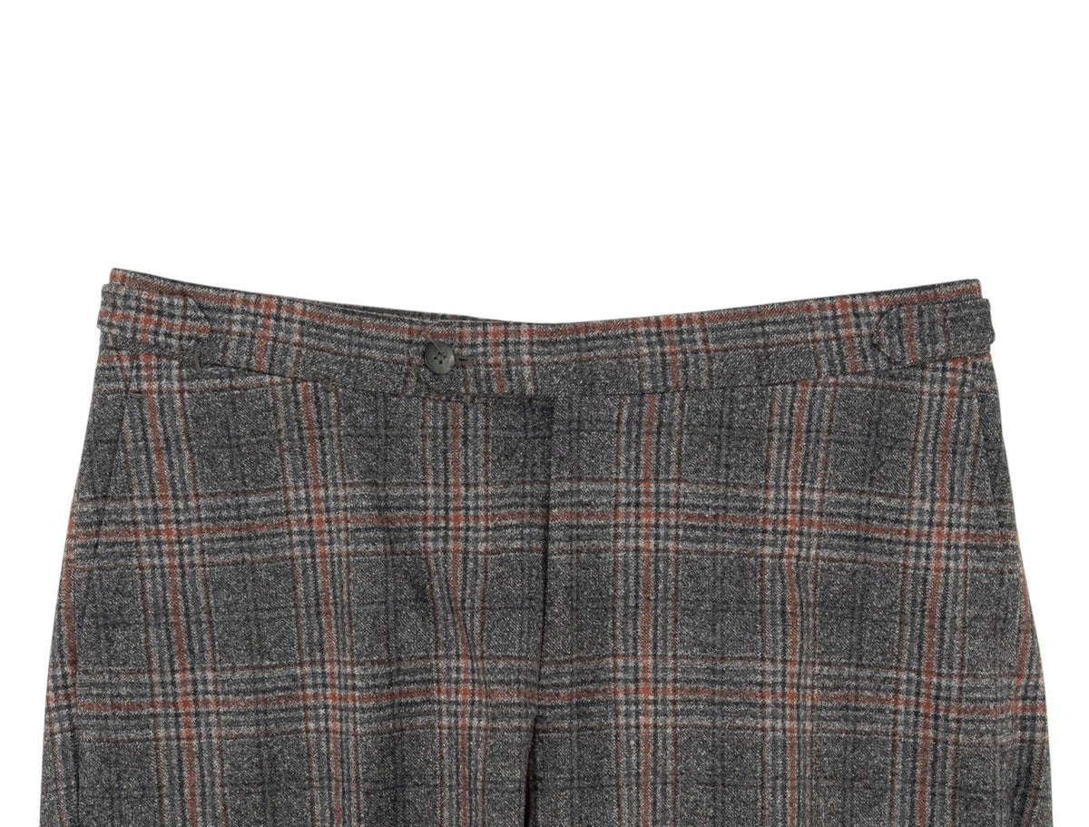 $6750 ISAIA "Domenico" Gray Hand-Sewn Suit Flannel Wool  38 US / 48 EU  8R