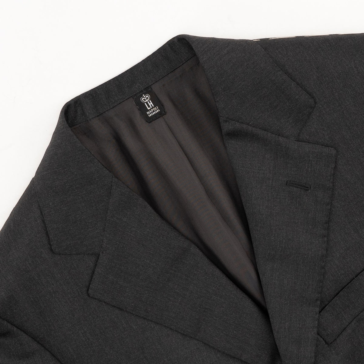 $2950 RUBINACCI LONDON HOUSE 3 Buttons Suit Wool Dark Gray 34 US / 44 EU