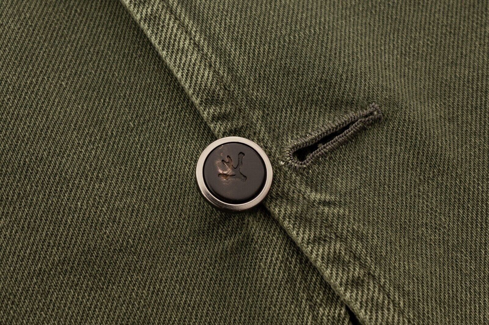 NWD $2500 ISAIA NAPOLI Green Denim Hand-Sewn Jacket Cotton Size 38 US / 48 EU