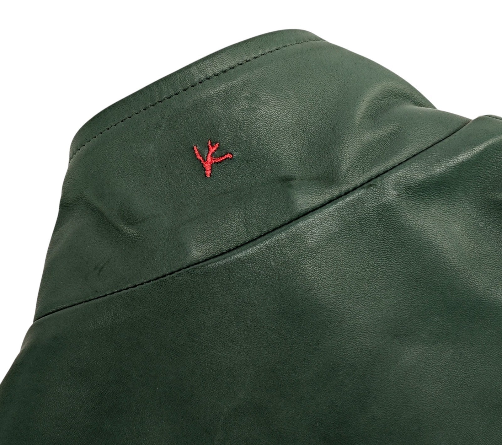 5200$ ISAIA Dark Green Field Jacket Techno Wool - Lambskin 38 US / 48 EU
