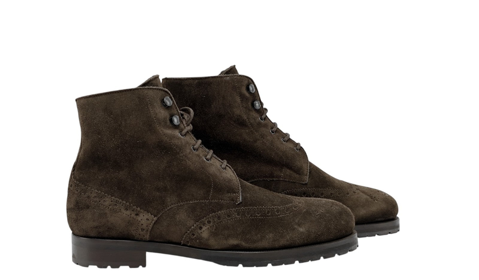 1450$ TESTONI "Aosta" Combat Zip Top Suede Calf / Fur Lining 8 UK / 9 US / 42 IT