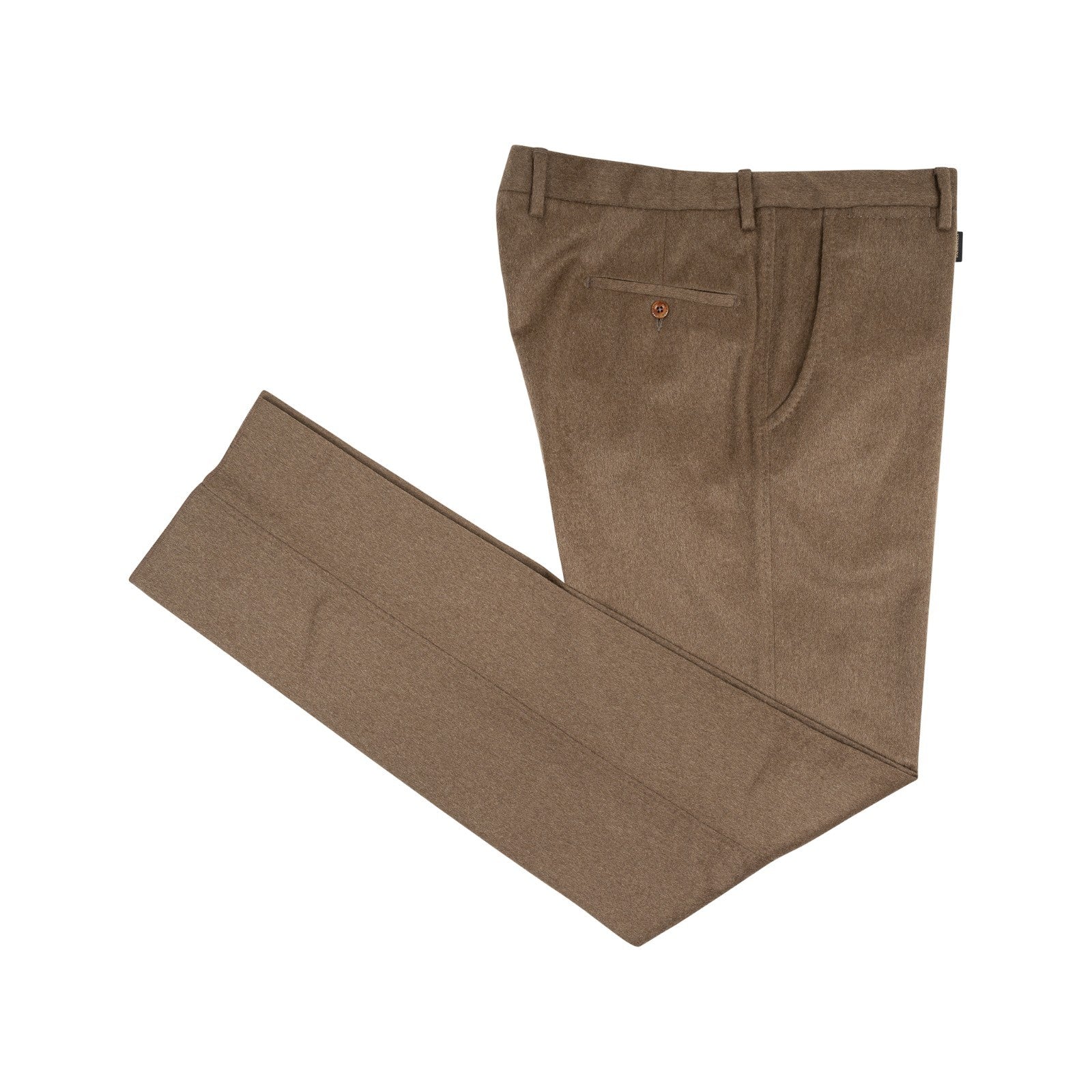 750$ RUBINACCI NAPOLI Brown Dress Pant 100% Cashmere 40 US  56 EU Made in Napoli