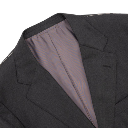 $2400 RAFFAELE CARUSO Dark Gray Suit Superfine Wool 110's 44 US 54 EU