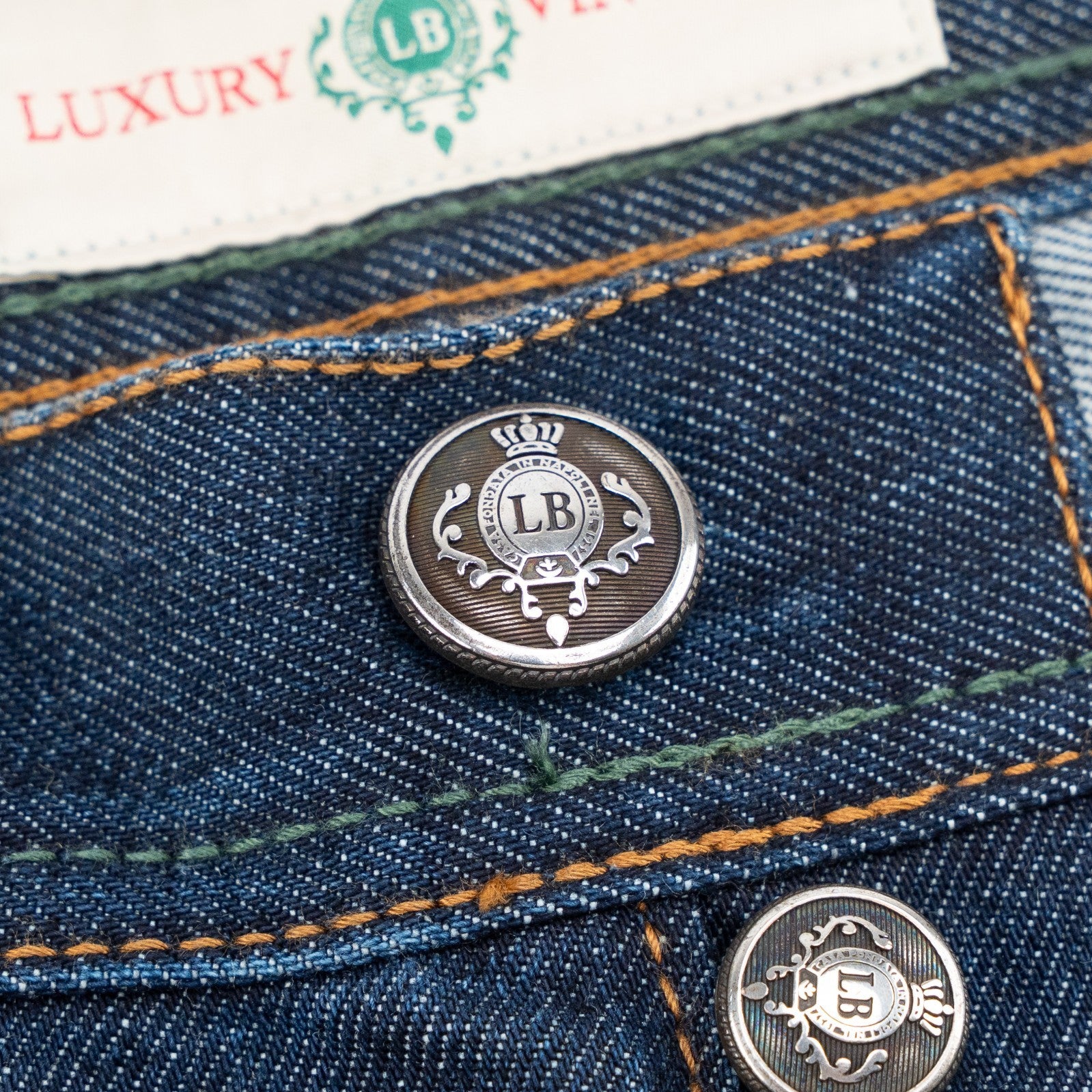 415$ LUIGI BORRELLI NAPOLI Denim Jeans Pant Raw Cotton 37 US / 53 EU