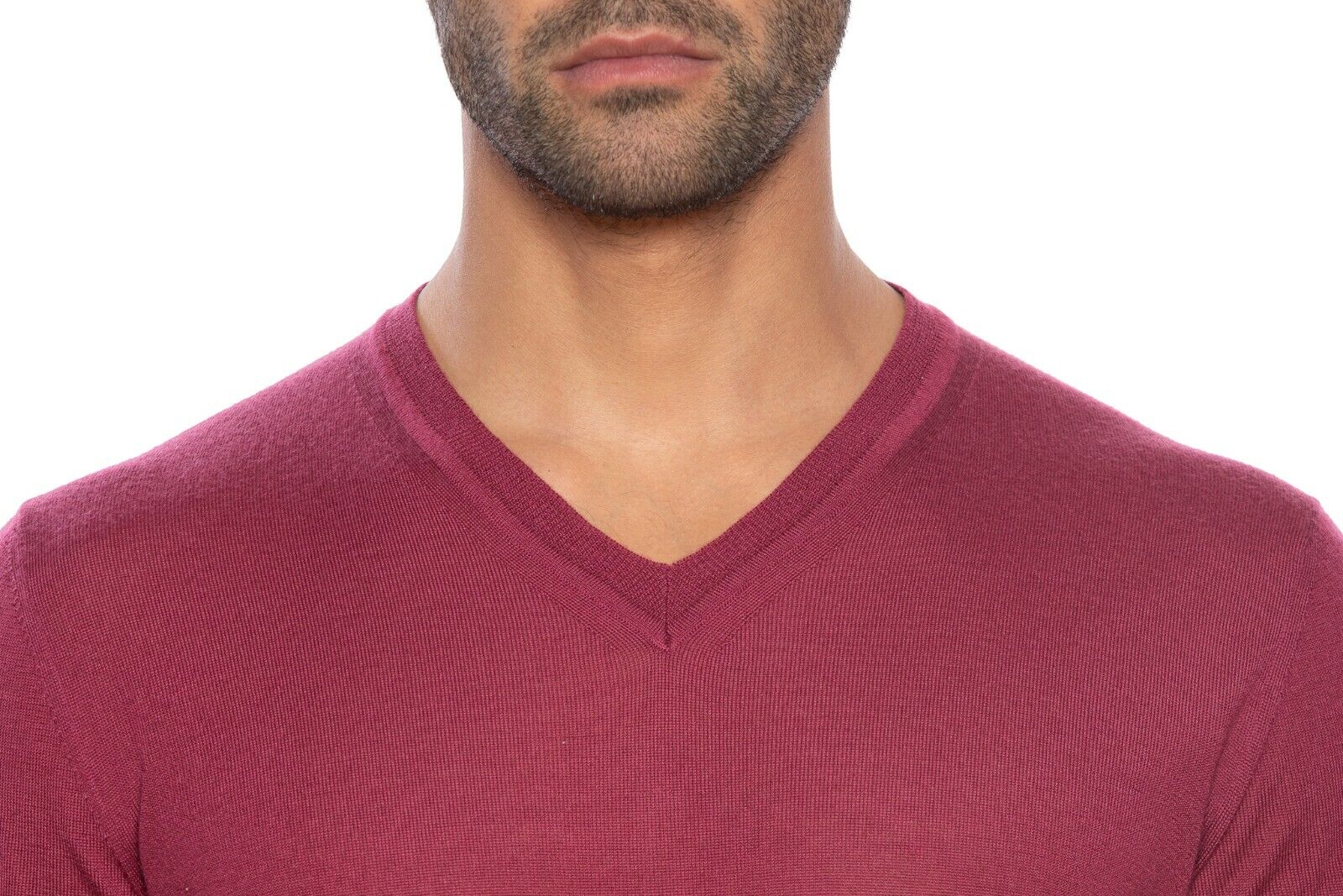 920$ GIORGIO ARMANI Sweater 100% Cashmere Eggplant 38 US / 48 EU 