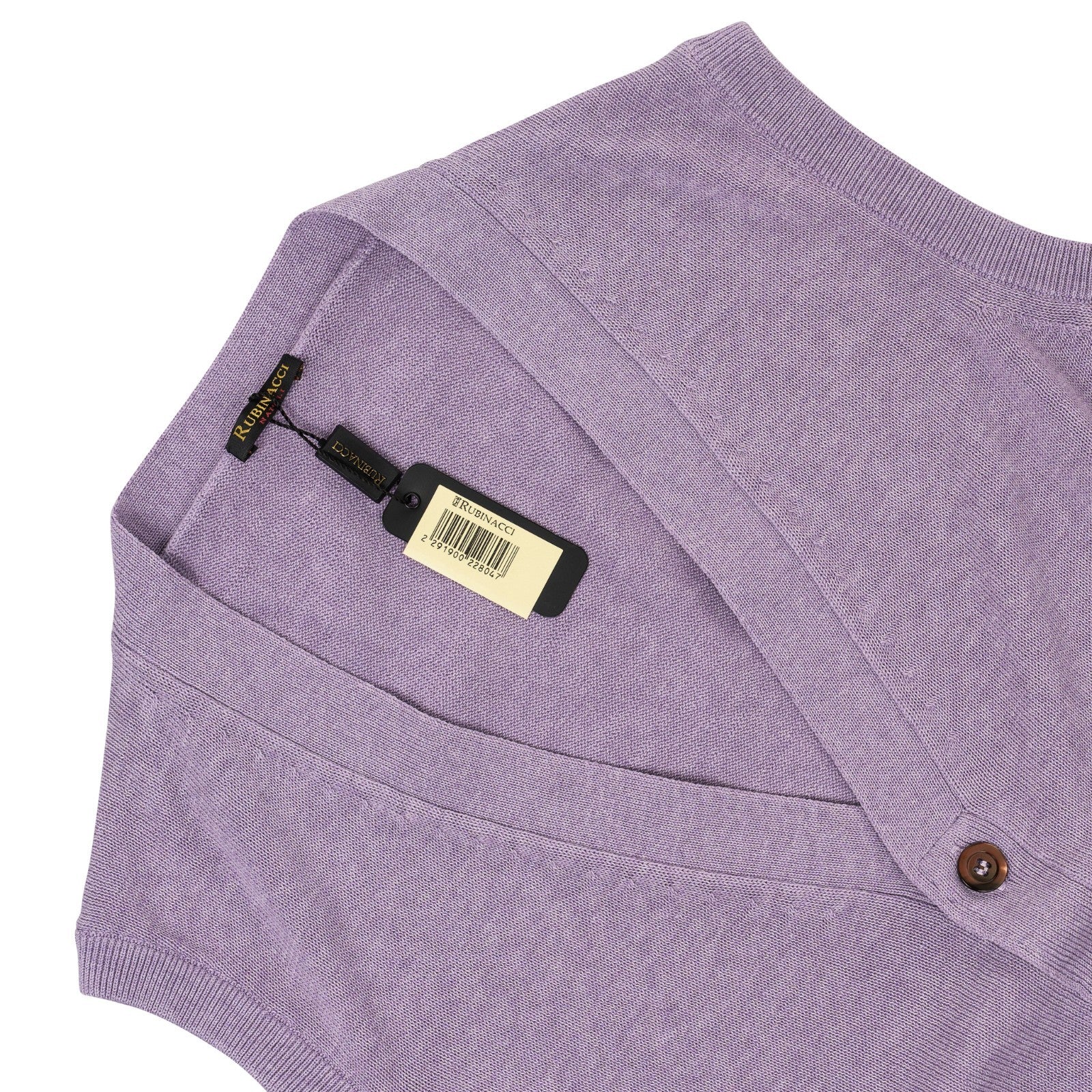 350$ RUBINACCI NAPOLI Lilac Cardigan Vest Gilet Knit Cotton