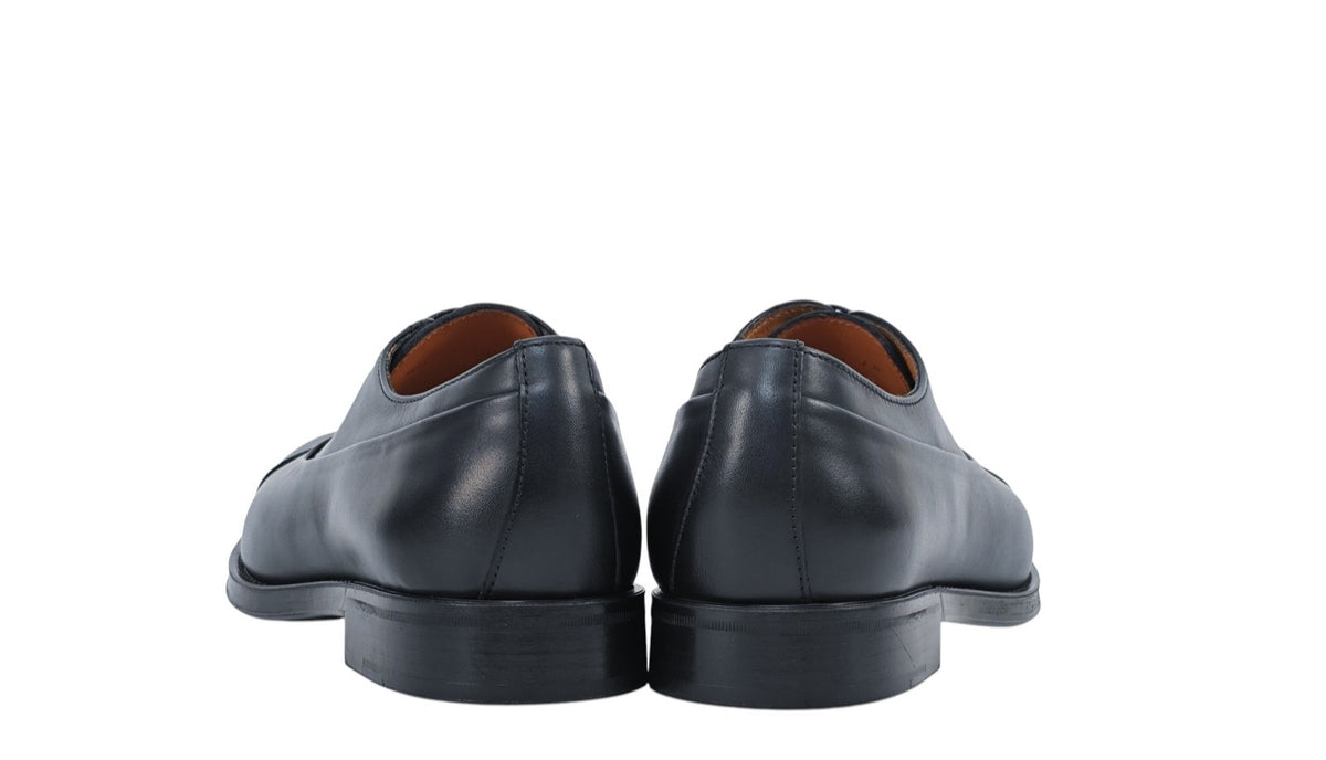 1100$ TESTONI "Salerno" Blue Navy Oxford Shoes Calf 7 UK / 8 US / 41 IT