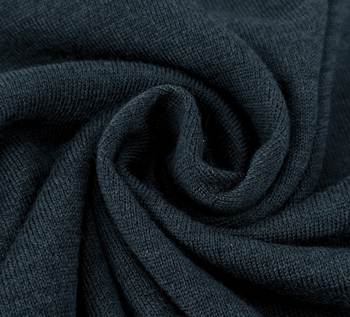 1100$ ISAIA NAPOLI Blue Petroleum Crewneck Sweater Fine Wool Tailored Fit