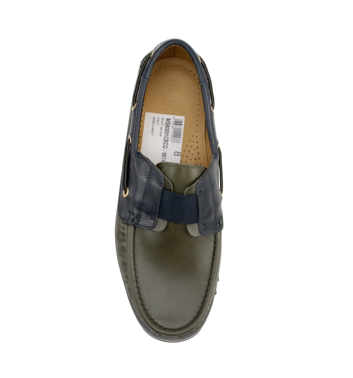 900$ TESTONI Boat Loafer Shoes Calf Green Army Blue Navy 8 UK / 9 US / 42 IT
