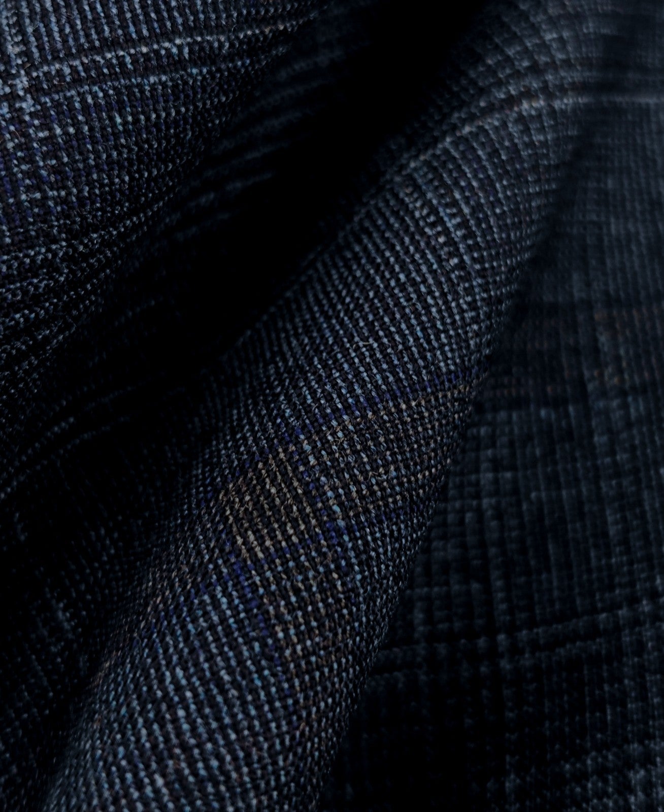 $6800 ISAIA "Sanita" Blue Navy Hand-Sewn Suit Wool Glen Plaid 42 US / 52 EU  8R