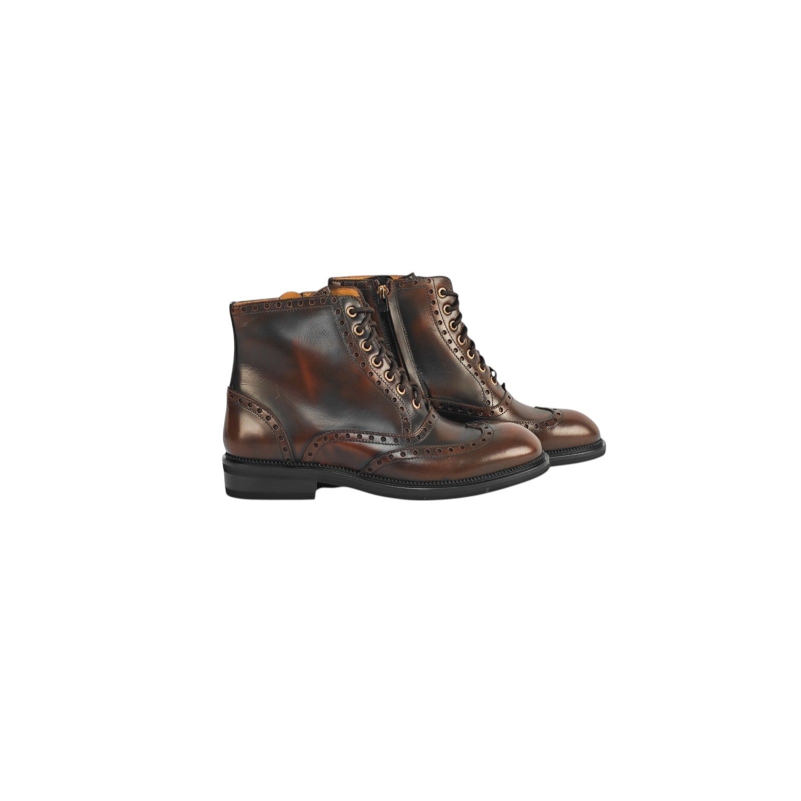 1450$ TESTONI Ankle Boot Shoes English Brushed Calf Caramel 8 UK / 9 US / 42 IT
