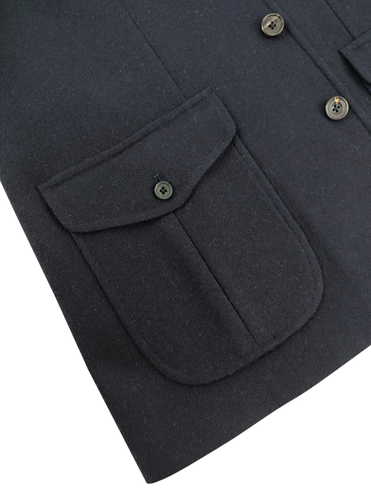 $2200 RUBINACCI NAPOLI "Giorgio" Blue Navy Sahariana Jacket 100% Cashmere