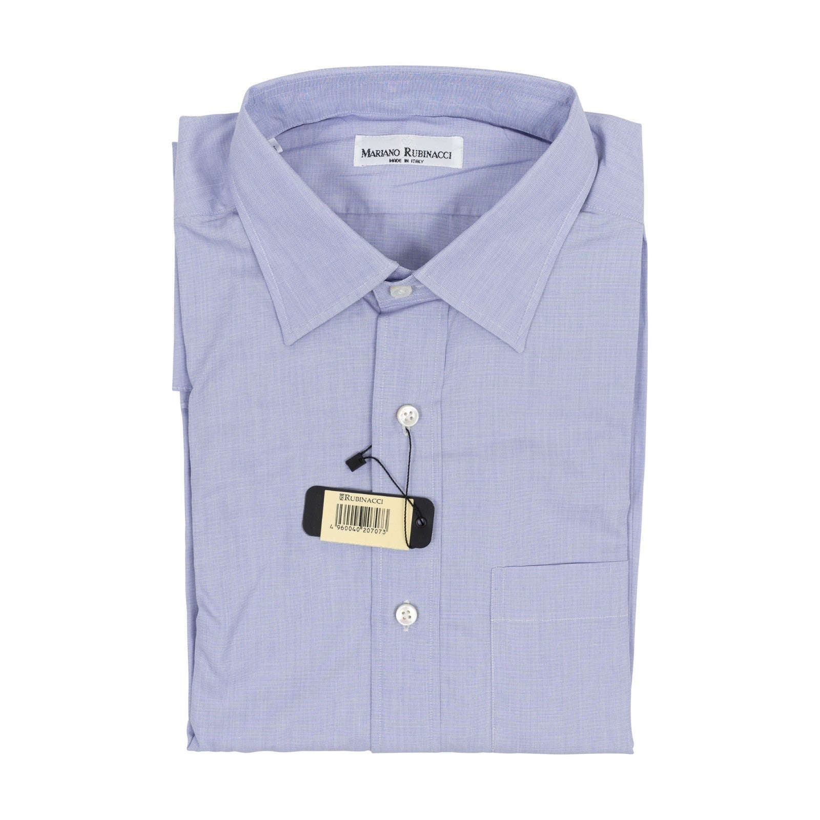 520$ RUBINACCI NAPOLI Light Blue Hand-Sewn Shirt Classic Fit  17 - 43  6U