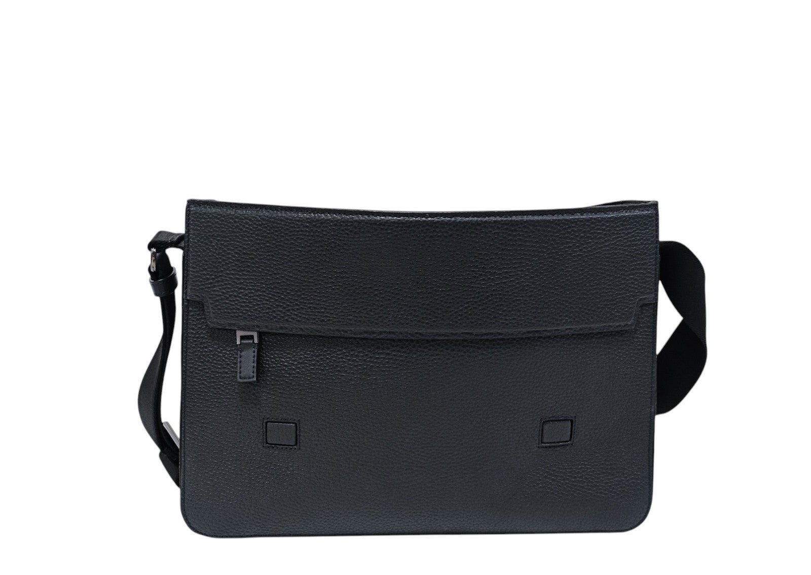 1050$ PINEIDER FIRENZE 1774 "Bottolato" Blue Grain Calf Work Messenger Bag