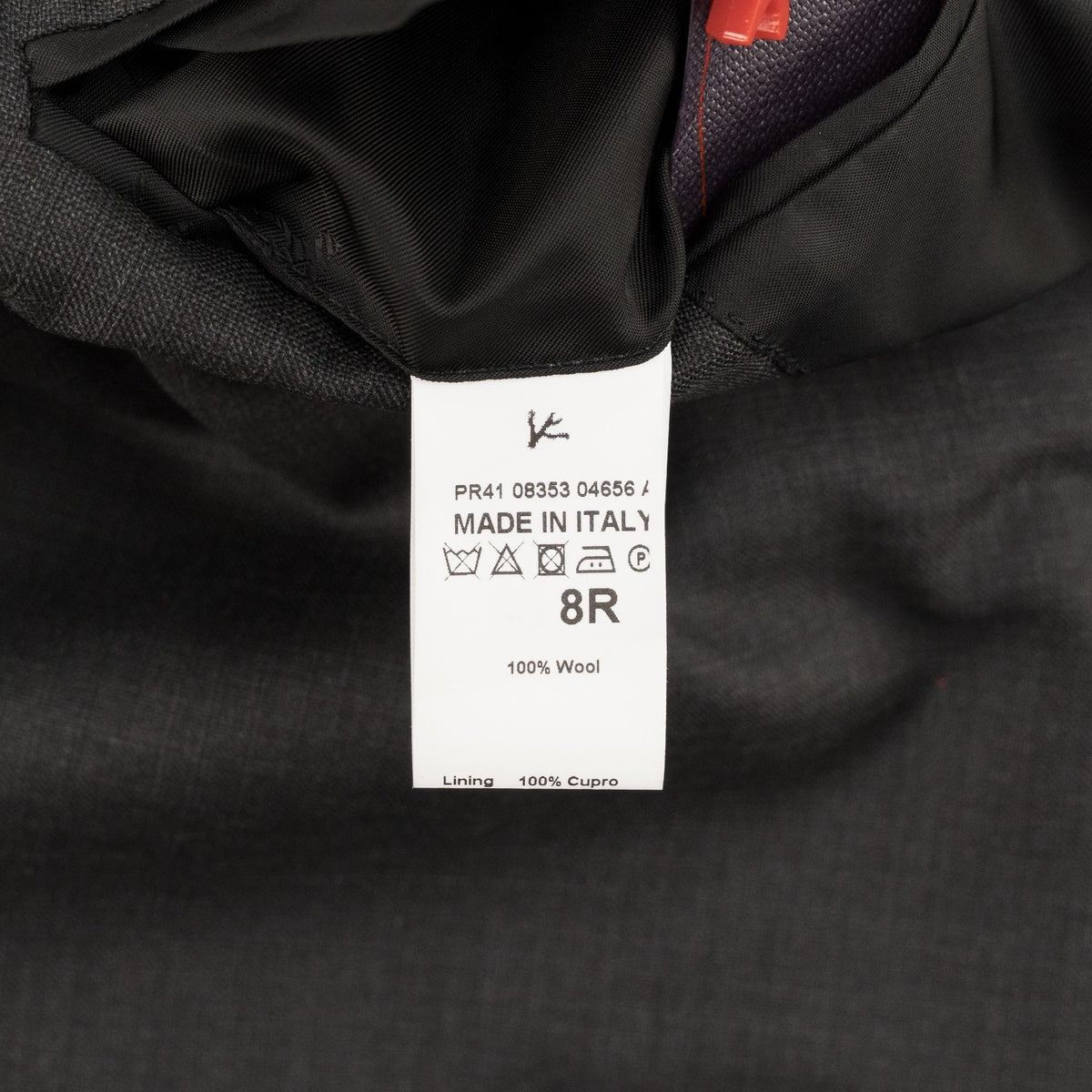 $6550 ISAIA NAPOLI "Capri" Charcoal Gray Suit Hand-Sewn Fine Wool Micro Checks
