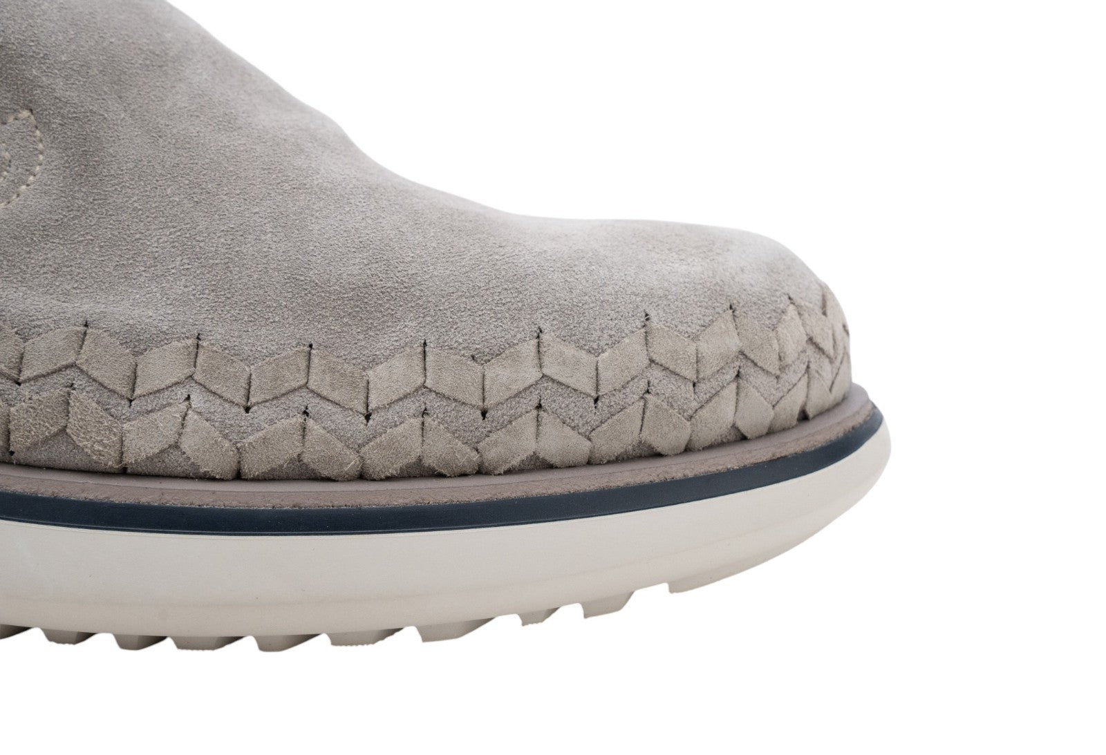 1050$ GIORGIO ARMANI Sneaker Shoes Slip-On Gray Woven Suede 9 UK / 10 US / 43 IT