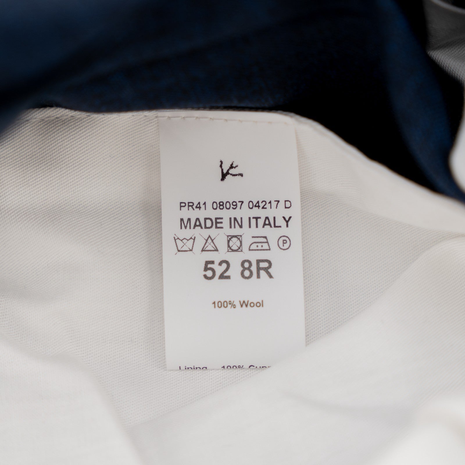 1550$ ISAIA Hand-Sewn Tapered Dress Pant Fine Wool Blue 36 US / 52 EU