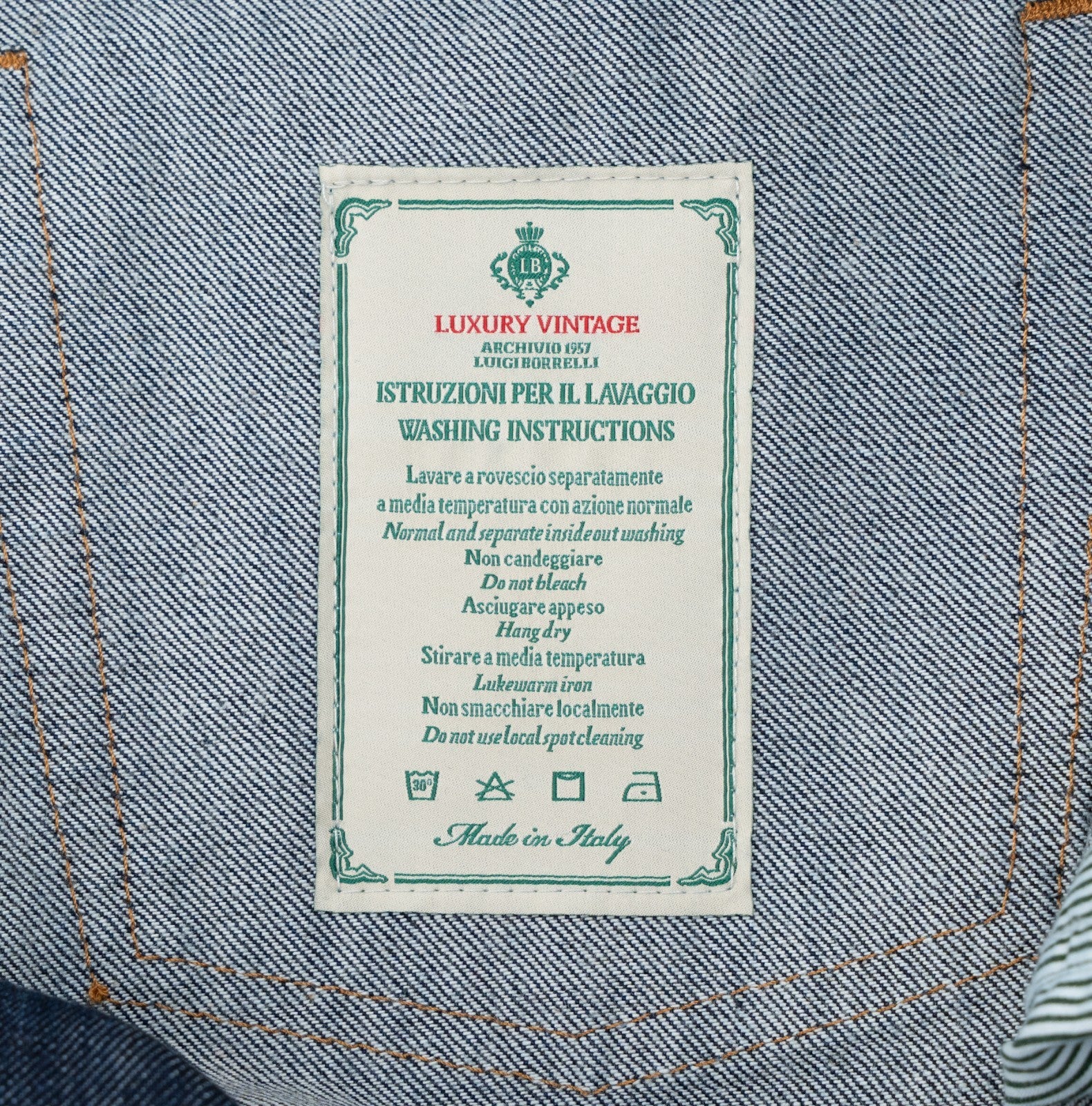 415$ LUIGI BORRELLI NAPOLI Denim Jeans Pant Raw Cotton 37 US / 53 EU