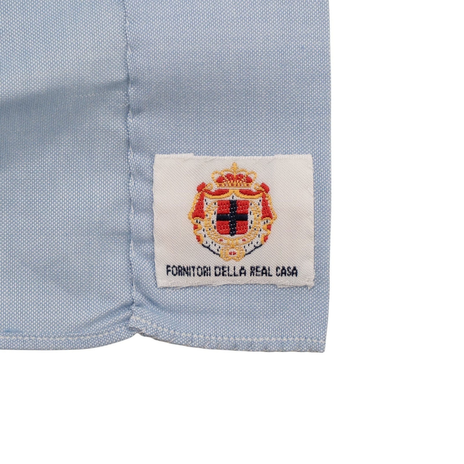 450$ LUIGI BORRELLI Dress Shirt Blue Royal Oxford Cotton 8 Hand Steps 15.5-39