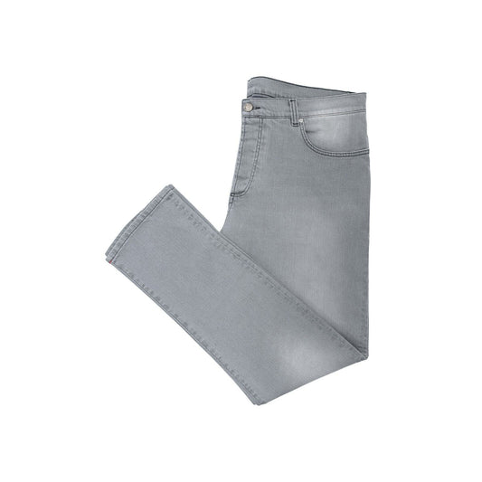 690$ ISAIA NAPOLI  Gray Denim Jeans Pant Cotton 42 US / 58 EU Regular