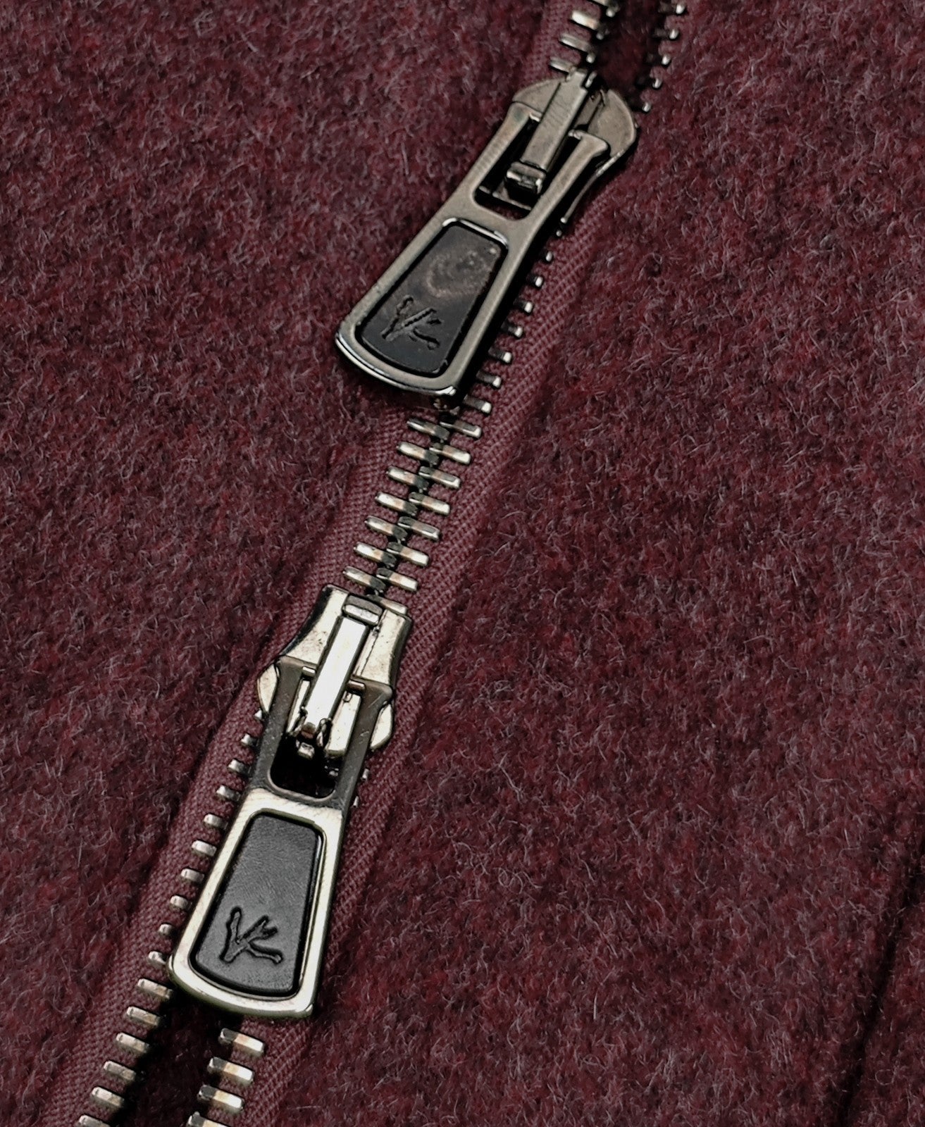 6200$ ISAIA NAPOLI Burgundy Coulisse Zip Field Jacket 100% Cashmere