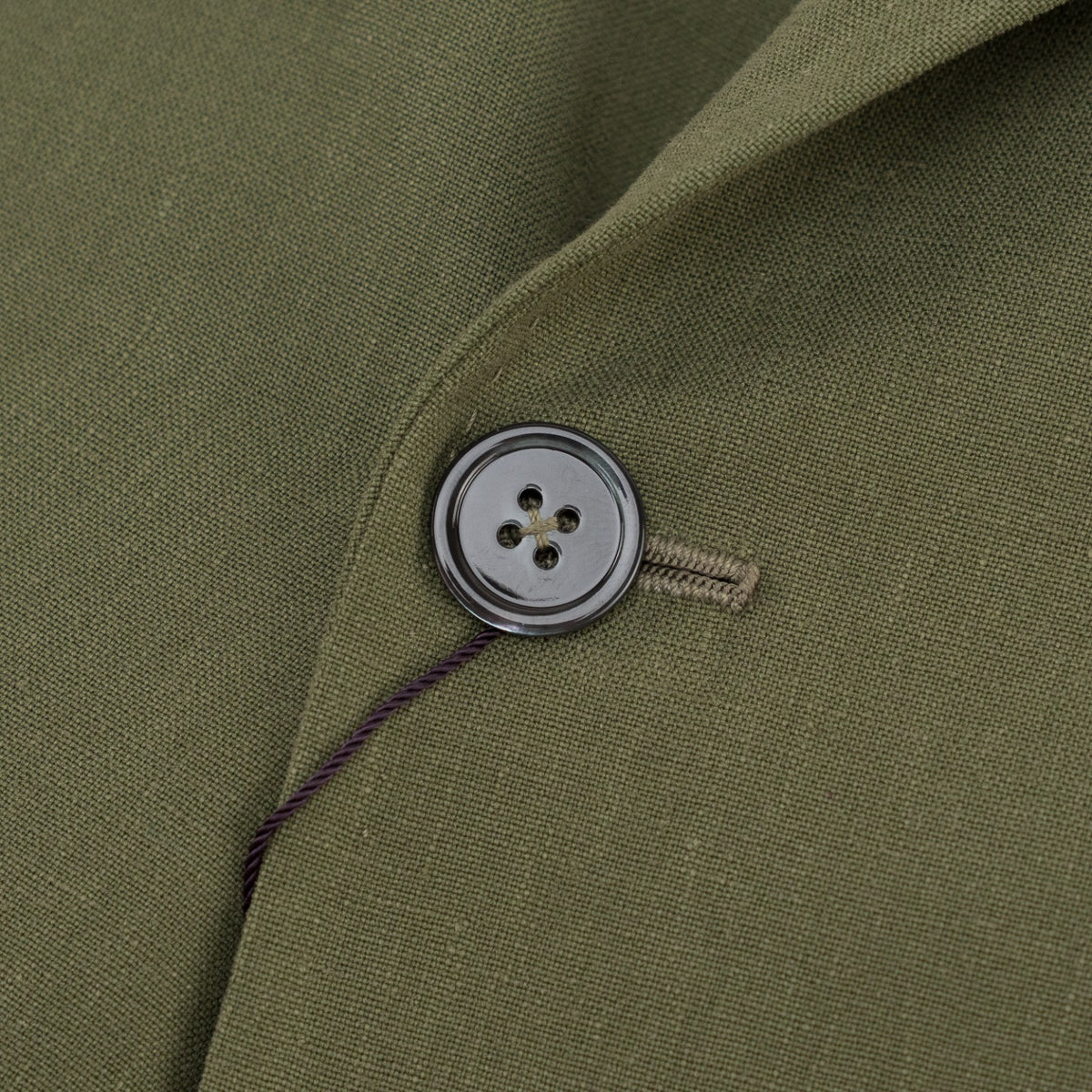 $8395 ISAIA "Domenico" Green Double Breasted Suit 100% Linen 40 US / 50 EU  7C